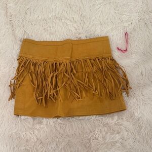 Kids Fringed Tan Skirt from American Girl